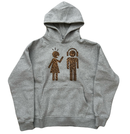 Grey "Cheetah" Hoodie Pre - Order